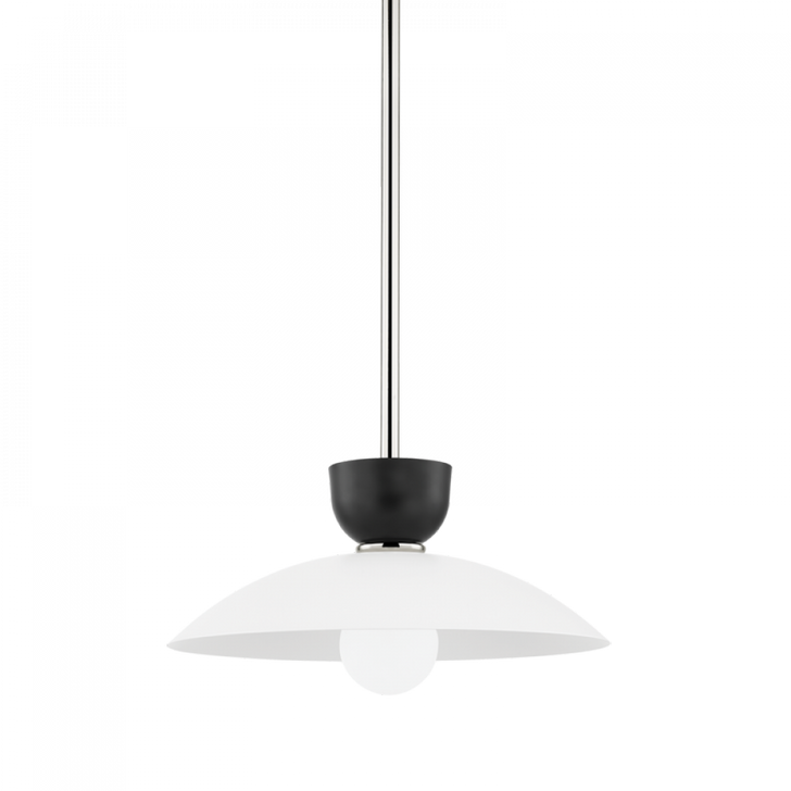 Whitley Pendant, 1-Light, Polished Nickel, 14"W (H481701S-PN 608UHC6)
