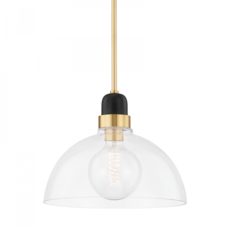 Camile Large Pendant, 1-Light, Aged Brass, 13"W (H482701L-AGB 608UJD2)