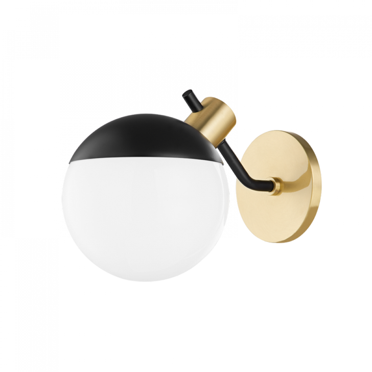 Miranda Wall Sconce, 1-Light, LED, Aged Brass/Soft Black, 8"H (H573101-AGB/SBK 608UKA4)