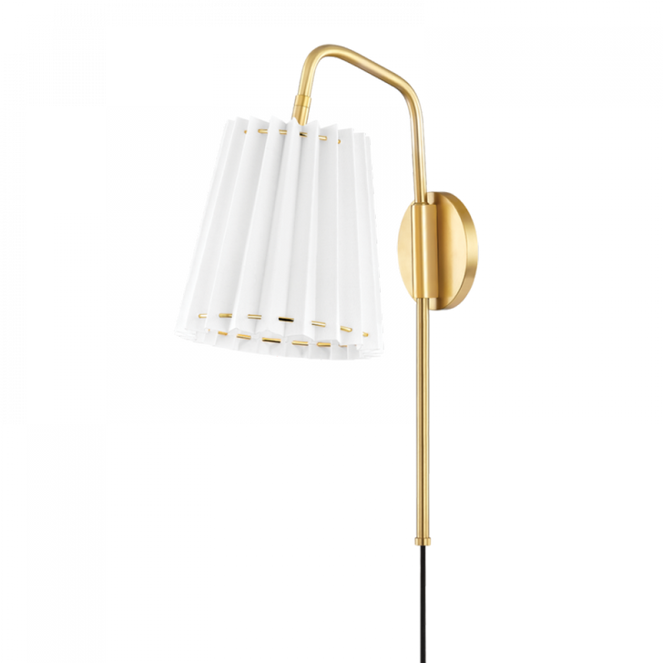 Demi Wall Sconce, 1-Light, Aged Brass, 20.25"H (HL476101-AGB 608UHE6)