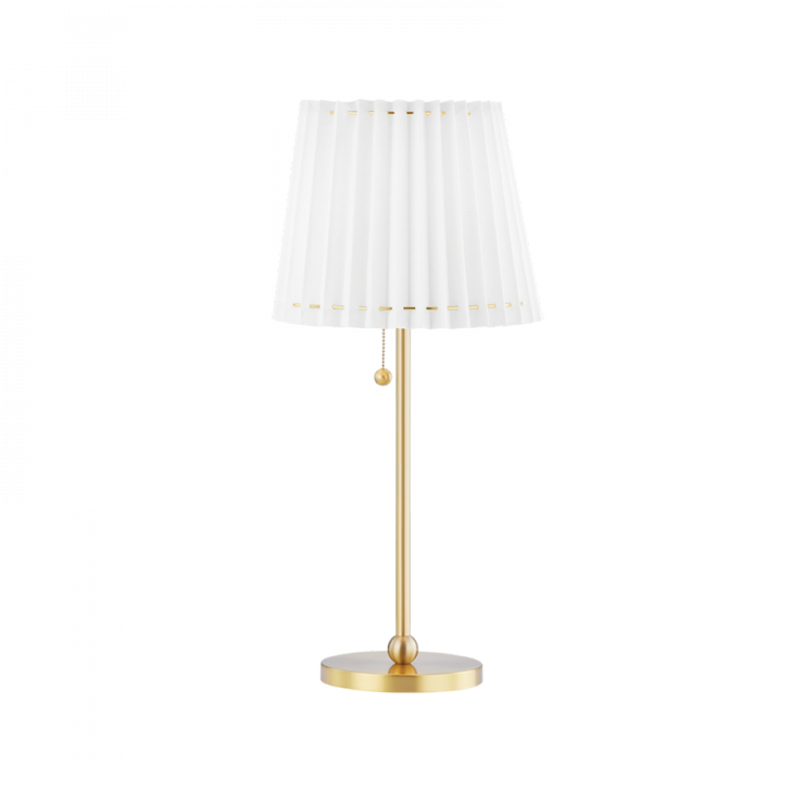 Demi Table Lamp, 1-Light, LED, Aged Brass, 20.25"H (HL476201-AGB 608UHE8)