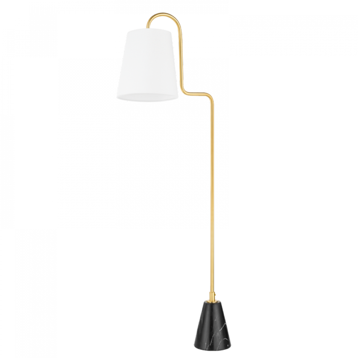 Jaimee Floor Lamp, 1-Light, Aged Brass, 59"H (HL539401-AGB 608UKAG)