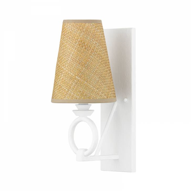 Pendelton Wall Sconce, 1-Light, White Plaster, 14.5"H (1710-WP A8K7Y)