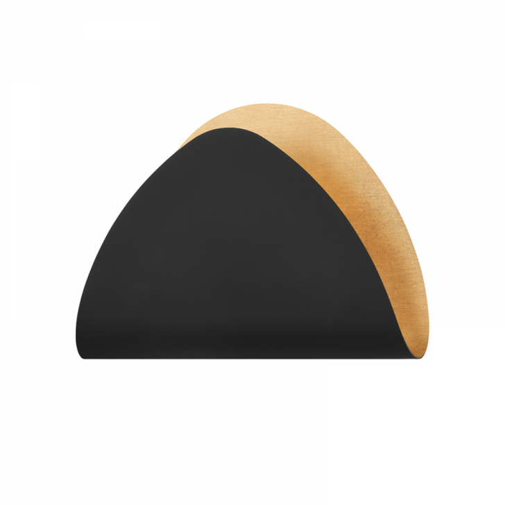 Myers Wall Sconce, 1-Light, LED, Gold Leaf, Soft Black, 12.25"W (1760-GL/SBK A8P31)