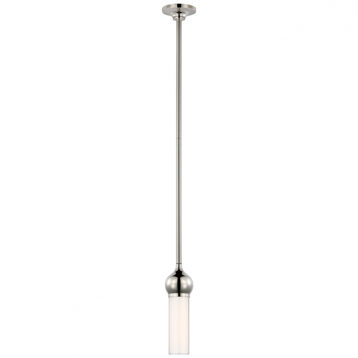 Jeffery Mini Pendant, 1-Light, LED, Polished Nickel, Over All Height 47.5" (TOB 5778PN-WG CX60U)
