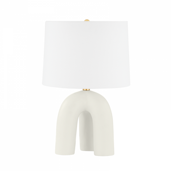 Mills Pond Table Lamp, 1-Light, Aged Brass/Satin Ivory, 21.75"H (L1604-AGB/CSI ACFYN)