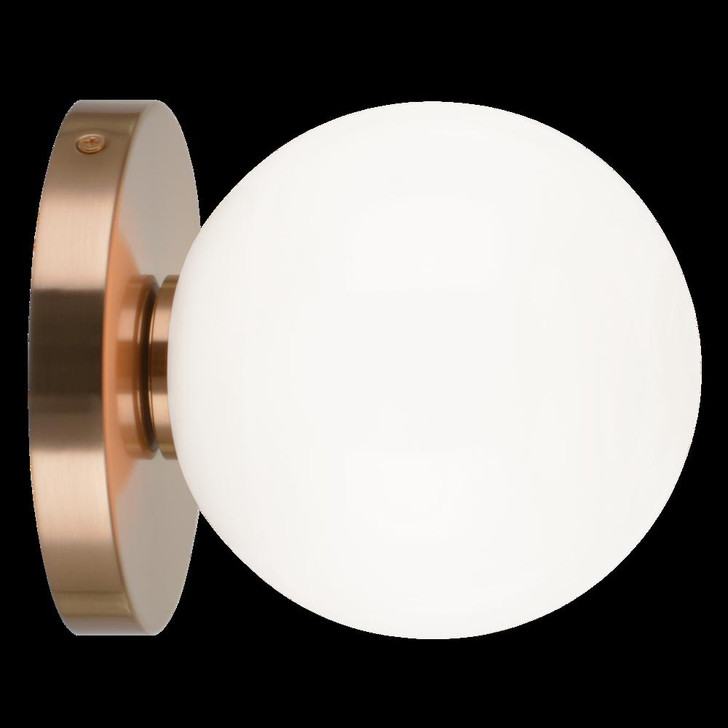 Cosmo Flush Mount, 1-Light, Aged Gold Brass, Opal Glass Shade, 6.88"H (Matteo Lighting WX06001AGOP 305XUUN)