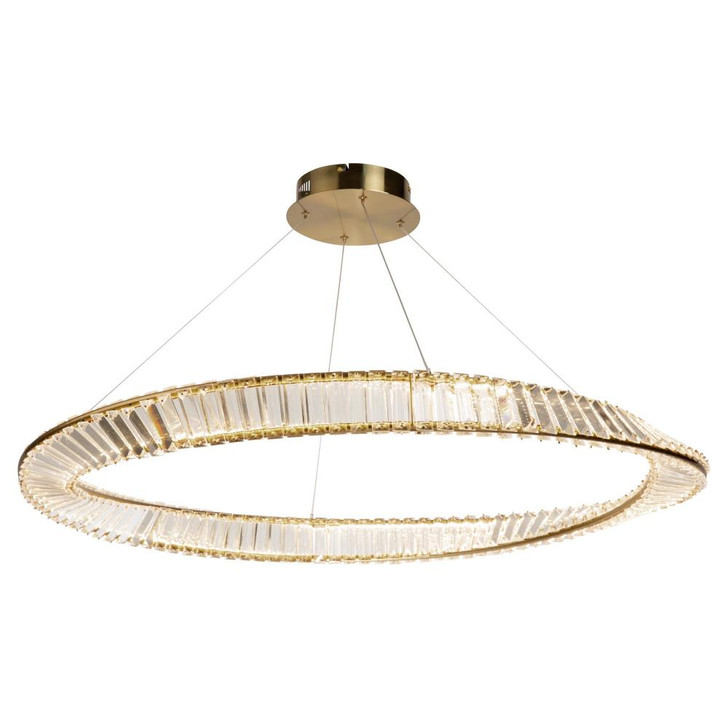 Stella Pendant, LED, Brushed Brass, Clear Shade, 39.5"W (AC6722BB 340431K9)