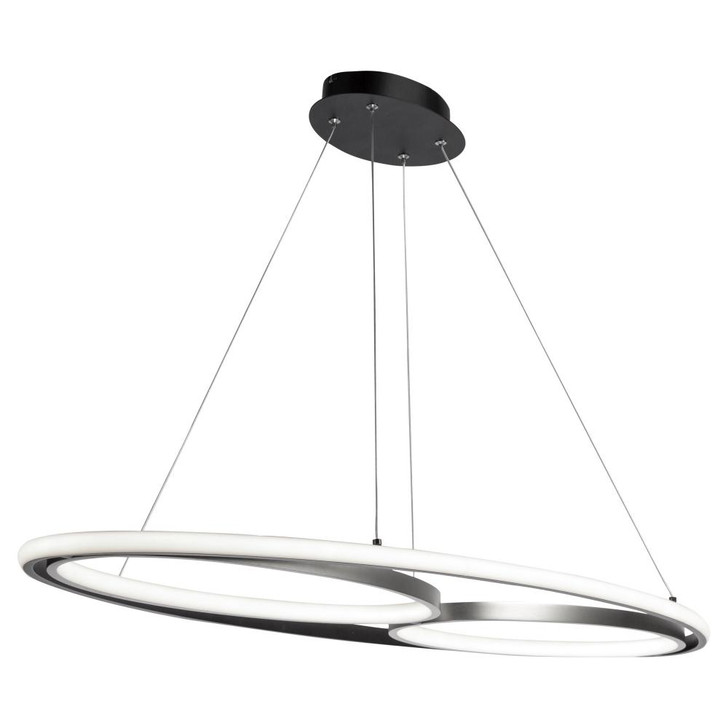 Gemini Pendant, LED, Black, Nickel, 16.5"W (AC6670NB 340430NW)