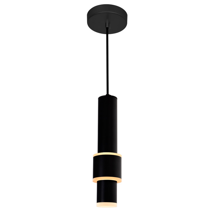 Lena Mini Pendant, 1-Light, LED, Black, 3"W (1390P5-1-101 3069PD9)