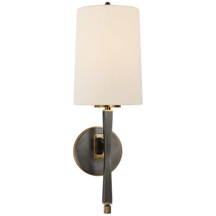 Edie Wall Sconce, 1-Light, Bronze with Antique Brass, 18.5"H (TOB 2740BZ/HAB-L CZZTW)