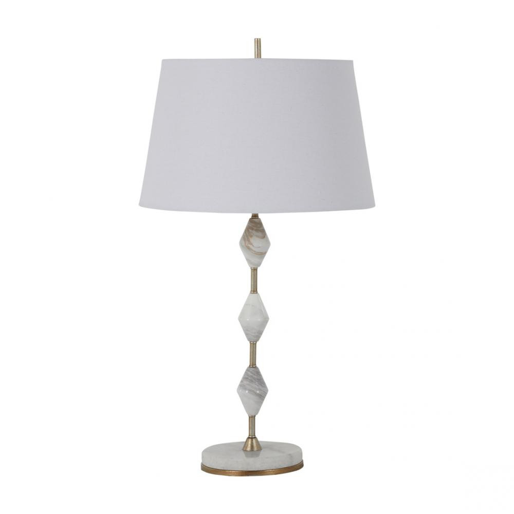 Redmond Table Lamp, 1-Light, White, Champagne Gold, White Shade, 33"H (SCH-166090 8021V98)