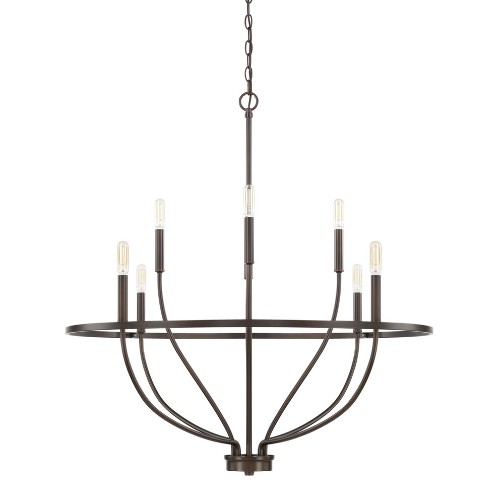 Greyson Chandelier, 8-Light, Bronze, 34"W (428581BZ 9KUFJ)