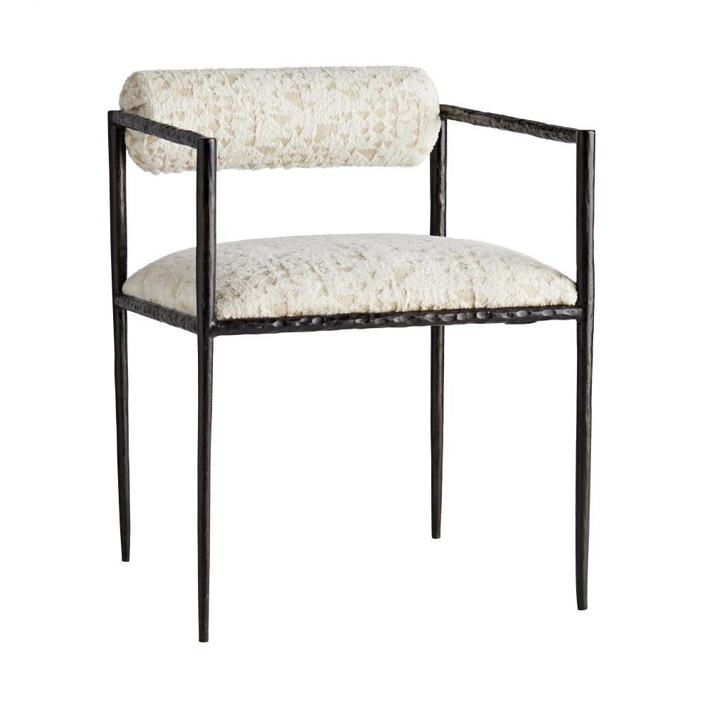 Barbana Chair, Facet Cream Chenille, Square, 27"H (4897 3MMNZ)