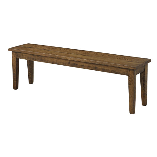 Amish Shaker Solid Wood Dining Room Bench — product view 2
