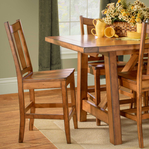 Amish Aspen Solid Wood Bar Chair — product view