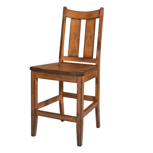 Amish Aspen Solid Wood Bar Chair — product view 2