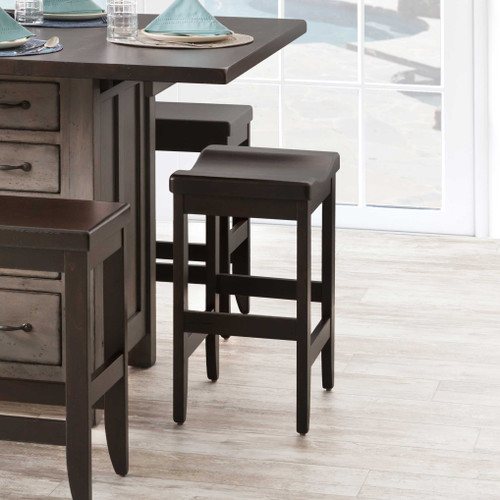 Amish Rustic Clifton Bar Height Stool — product view