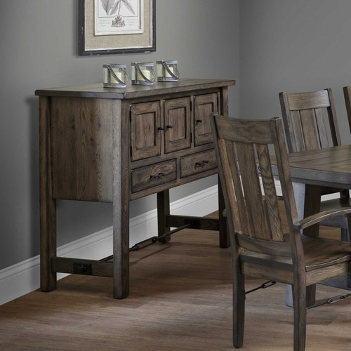 Amish Ouray Solid Wood Iron Buckle Dining Sideboard — product view