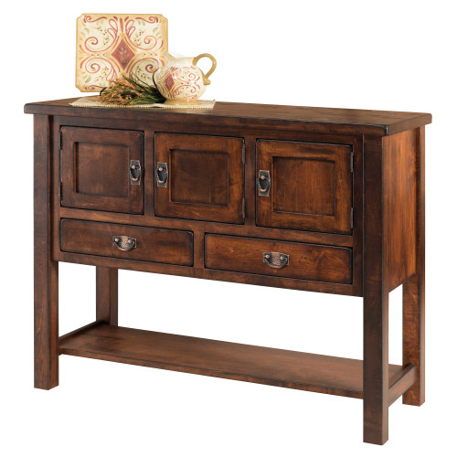 Amish Ancient Mission Rustic Butcher Block Top Dining Sideboard — product view 2