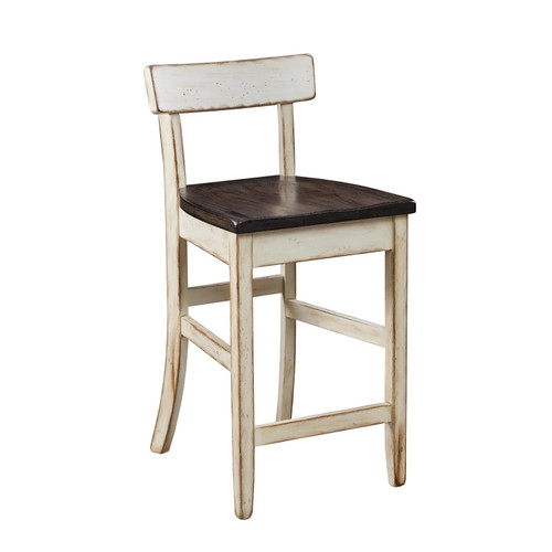Amish Eddison 24" Counter Height Low Back Bar Chair - Quick Ship — product view 2