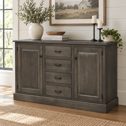 Amish Alana 2 Door 4 Drawer Dining Storage Buffet — product view