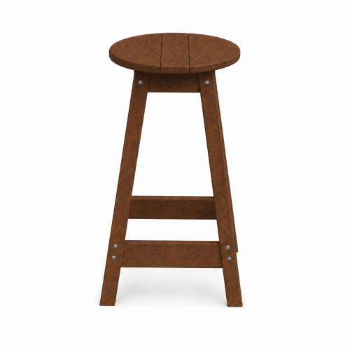 Ecommersify Inc Round HDPE Poly Outdoor Counter Stool, Amish Made in USA