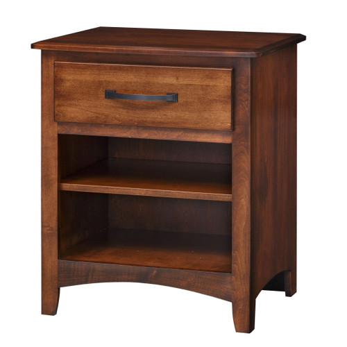 Amish Concord 1-drawer Solid Wood Open Nightstand — product view 2
