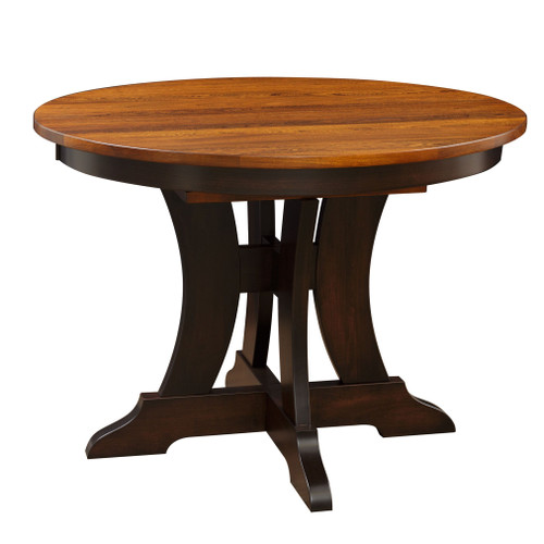 Amish Douglas Round Expandable Pedestal Dining Table — product view 2