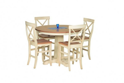 Amish La Croix Round Expandable Counter Height Table — product view 2