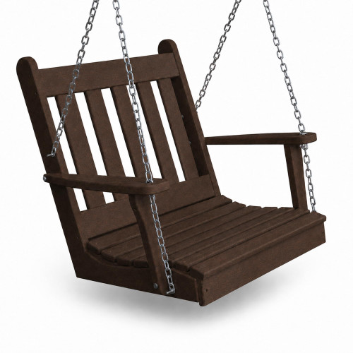 Ecommersify Inc Heritage Slat HDPE Poly Hanging Chair Swing, Amish Made in USA