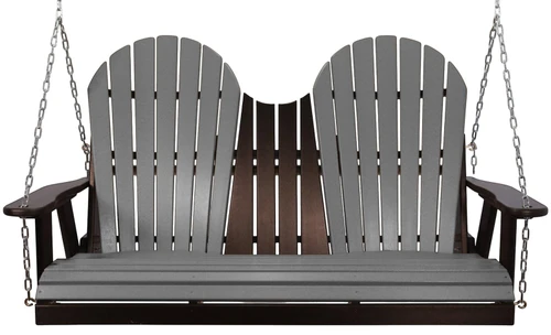 Ecommersify Inc Adirondack HDPE Poly Porch Swing Bench, Amish Made in USA