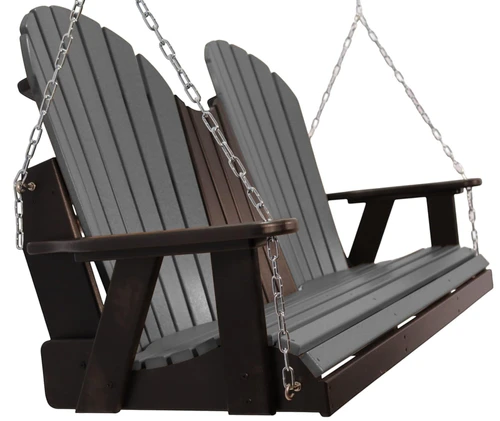 Ecommersify Inc Adirondack HDPE Poly Porch Swing Bench, Amish Made in USA