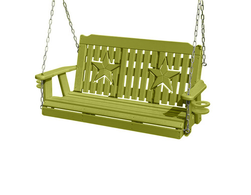 Ecommersify Inc Starback HDPE Poly Porch Swing with Cup Holders, Solid Colors, Amish Made in USA