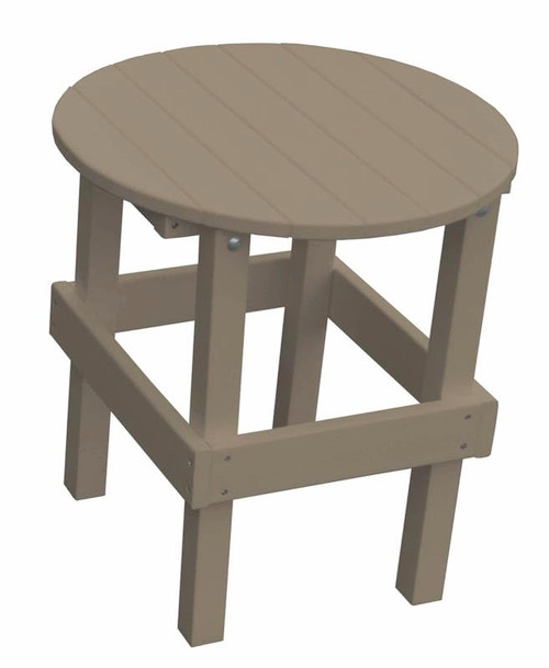 Ecommersify Inc Round HDPE Poly Outdoor Side Table, Amish Made in USA