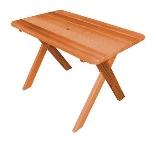 Ecommersify Inc Western Red Cedar X-Leg Outdoor Dining Table, Amish Made in USA