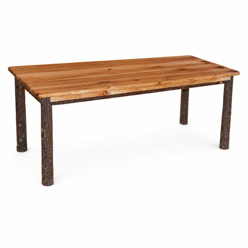 Ecommersify Inc 6-Foot Rustic Hickory Farmhouse Dining Table, Amish Made in USA