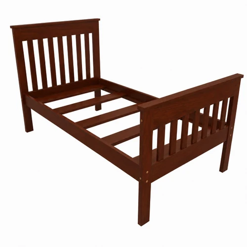 Ecommersify Inc Solid Yellow Pine Bed Frame with 3-Inch Spaced Slats, Amish Made in USA