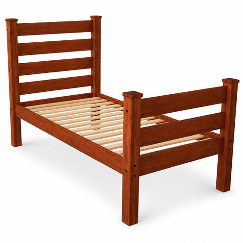 Ecommersify Inc Solid Yellow Pine Farmhouse Platform Bed, Amish Made in USA