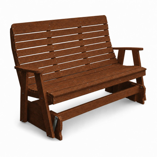 Ecommersify Inc Fairfax HDPE Poly Outdoor Glider Bench, Amish Made in USA