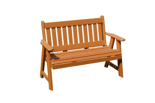 Ecommersify Inc Mission HDPE Poly Garden Bench, Solid Colors, Amish Made in USA