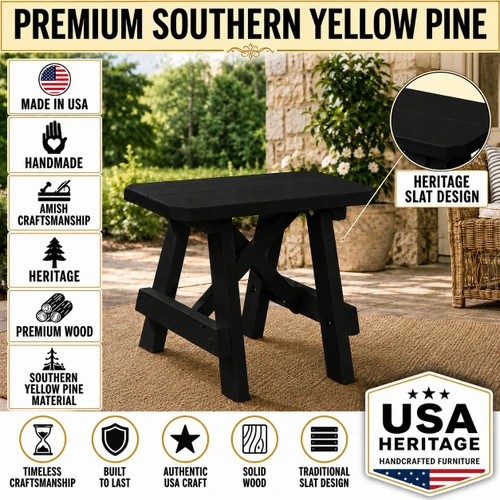 Ecommersify Inc Pine Outdoor Garden Bench, Amish Made in USA