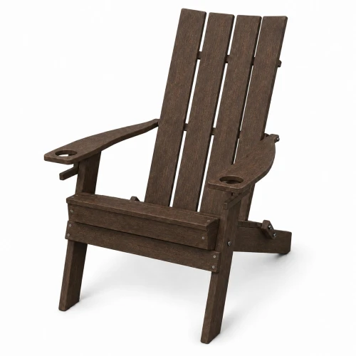 Ecommersify Inc Langford HDPE Poly Folding Chair with 2 Cup Holders, Amish Made in USA