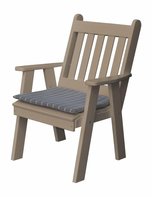 Ecommersify Inc Heritage Slat HDPE Poly Outdoor Dining Armchair, Amish Made in USA