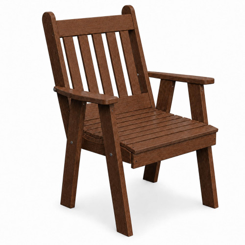 Ecommersify Inc Heritage Slat HDPE Poly Outdoor Dining Armchair, Amish Made in USA