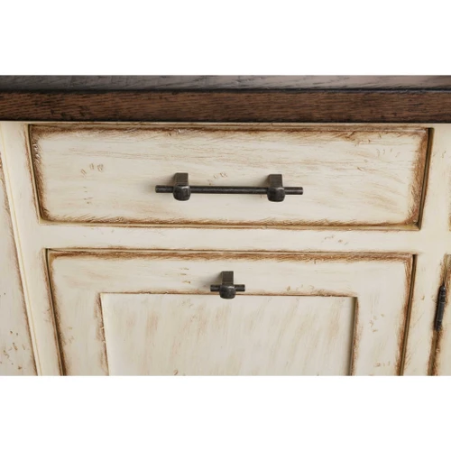 Amish Ancient Mission Kitchen Island with 2 Bar Chairs & 2 Swivel Stools — product view 2