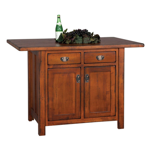 Amish Ancient Mission Rustic Small Kitchen Island — product view