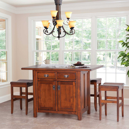 Amish Ancient Mission Rustic Small Kitchen Island — product view 2