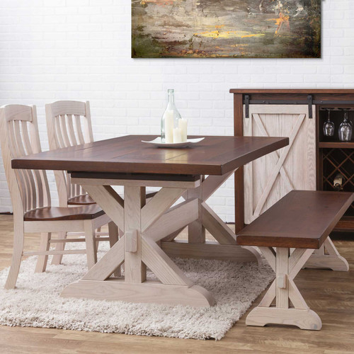 Hudson Amish Solid Wood Trestle Table — product view 2