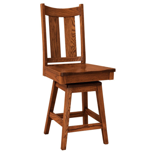 Amish Aspen Swivel Bar Stool — product view 2